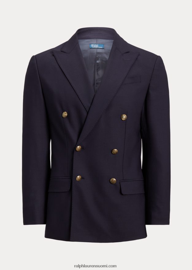 Ralph Lauren naiset villasekoite kaksirivinen bleiseri 0Z24ZR9175 laivasto