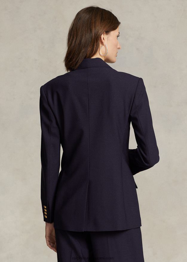 Ralph Lauren naiset villasekoite kaksirivinen bleiseri 0Z24ZR9175 laivasto