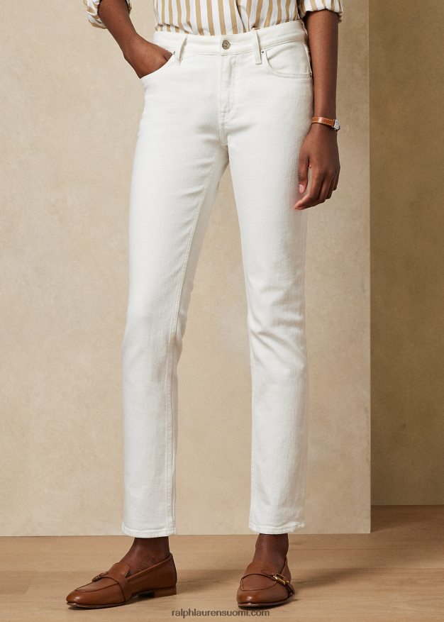 Ralph Lauren naiset 160 kapea farkku 0Z24ZR9354 huuhdeltu valkoiseksi