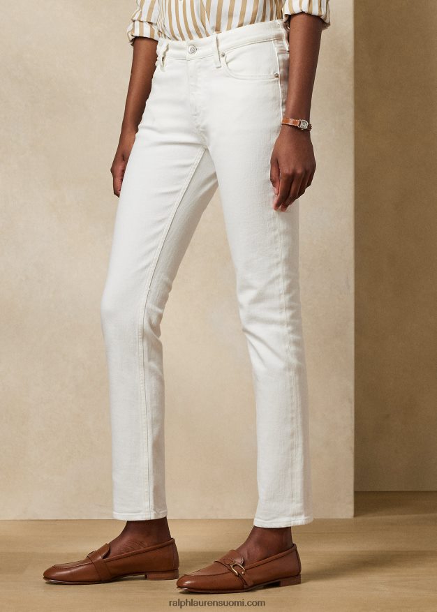 Ralph Lauren naiset 160 kapea farkku 0Z24ZR9354 huuhdeltu valkoiseksi