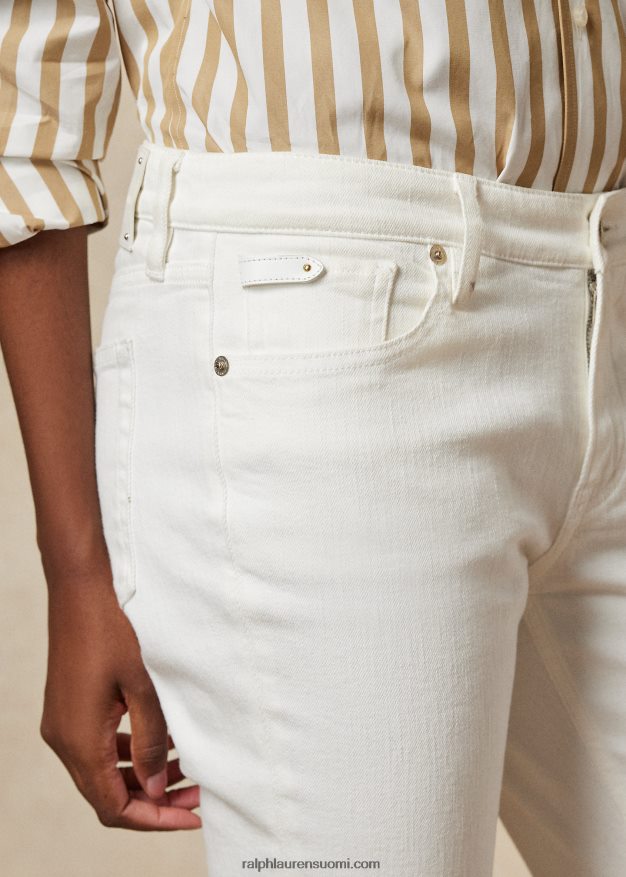 Ralph Lauren naiset 160 kapea farkku 0Z24ZR9354 huuhdeltu valkoiseksi