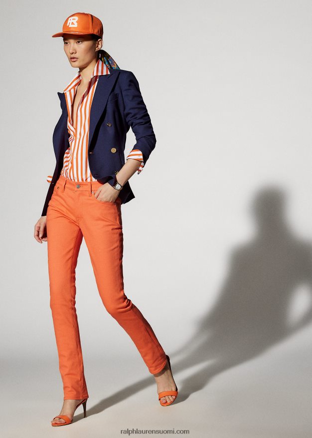 Ralph Lauren naiset 160 ohut denimfarkku 0Z24ZR3495 unikon appelsiini