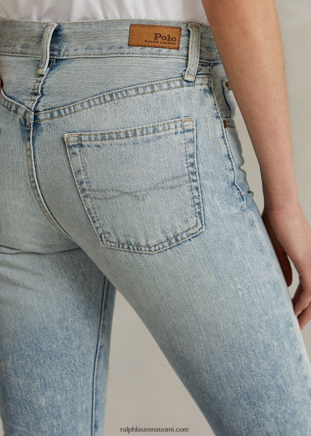 Ralph Lauren naiset callen high-rise slim jean 0Z24ZR3355 vaalea indigo
