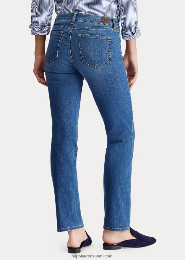 Ralph Lauren naiset hoikentava moderni kurvikas farkku 0Z24ZR4277 merensininen pesu