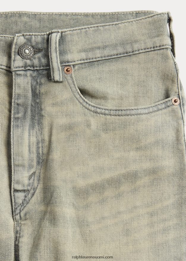 Ralph Lauren naiset joustava korkea laiha ahdistunut harmaa farkku 0Z24ZR3670 ahdistunut harmaa pesu