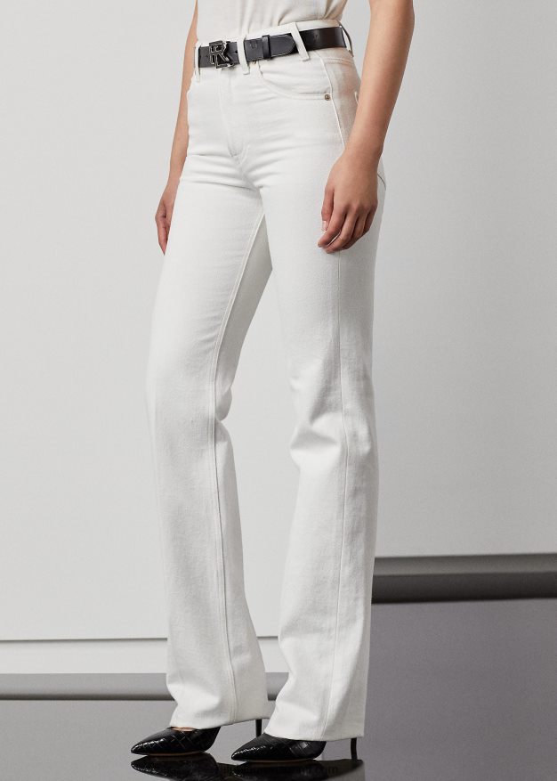 Ralph Lauren naiset kaida rento bootcut farkku 0Z24ZR9327 helmenvalkoinen