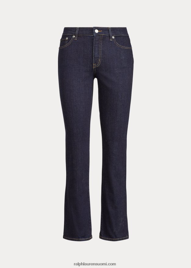 Ralph Lauren naiset keskikorkea suora farkku 0Z24ZR4257 tumma huuhtelupesu denim