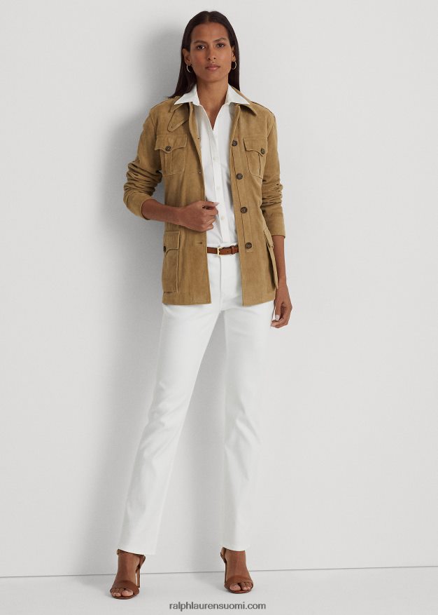 Ralph Lauren naiset keskikorkea suora farkku 0Z24ZR4263 valkoinen