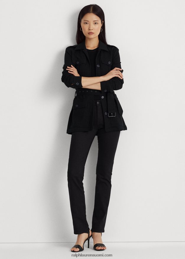 Ralph Lauren naiset keskikorkea suora farkku 0Z24ZR4264 musta