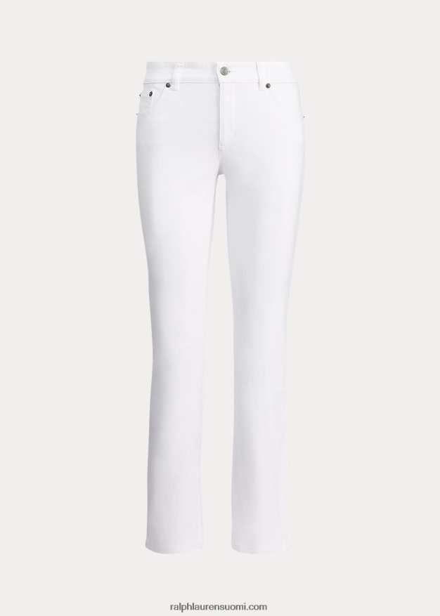 Ralph Lauren naiset keskikorkea suora farkku 0Z24ZR4488 valkoinen