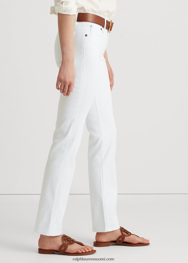 Ralph Lauren naiset keskikorkea suora farkku 0Z24ZR4488 valkoinen