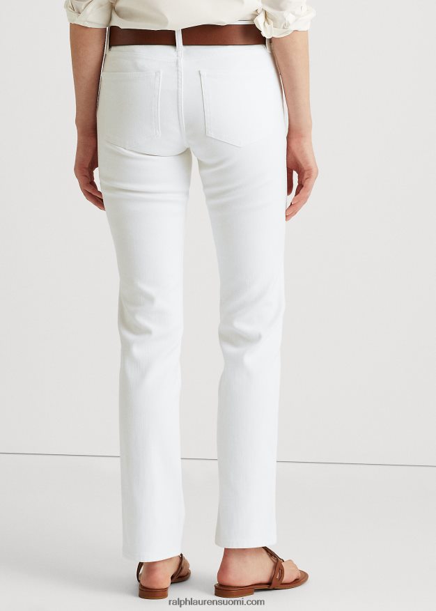 Ralph Lauren naiset keskikorkea suora farkku 0Z24ZR4488 valkoinen