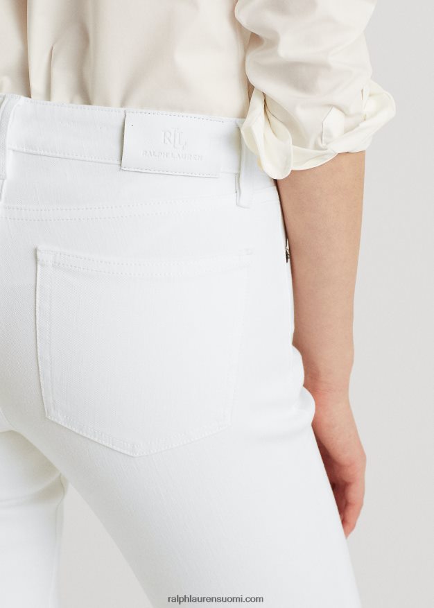 Ralph Lauren naiset keskikorkea suora farkku 0Z24ZR4488 valkoinen