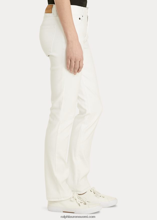 Ralph Lauren naiset keskikorkea suora farkku 0Z24ZR4488 valkoinen