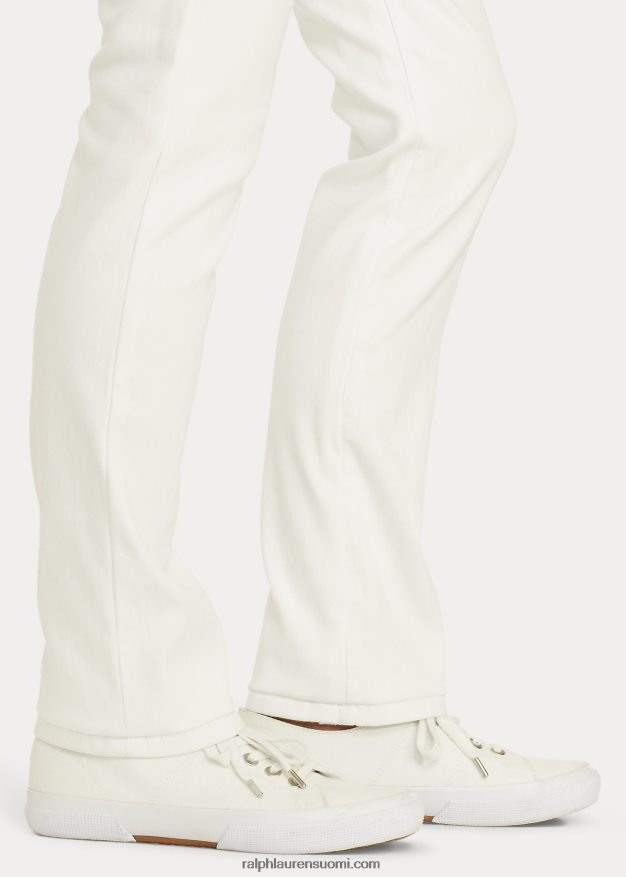 Ralph Lauren naiset keskikorkea suora farkku 0Z24ZR4488 valkoinen
