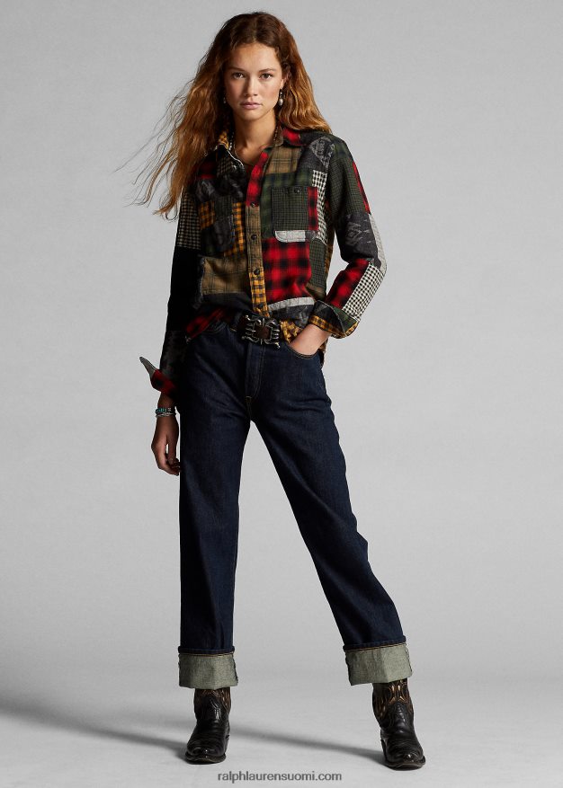 Ralph Lauren naiset korkea poika istuva farkku 0Z24ZR9146 huuhtele