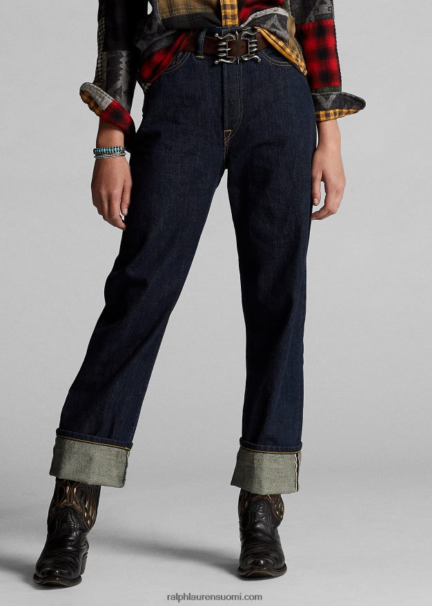 Ralph Lauren naiset korkea poika istuva farkku 0Z24ZR9146 huuhtele