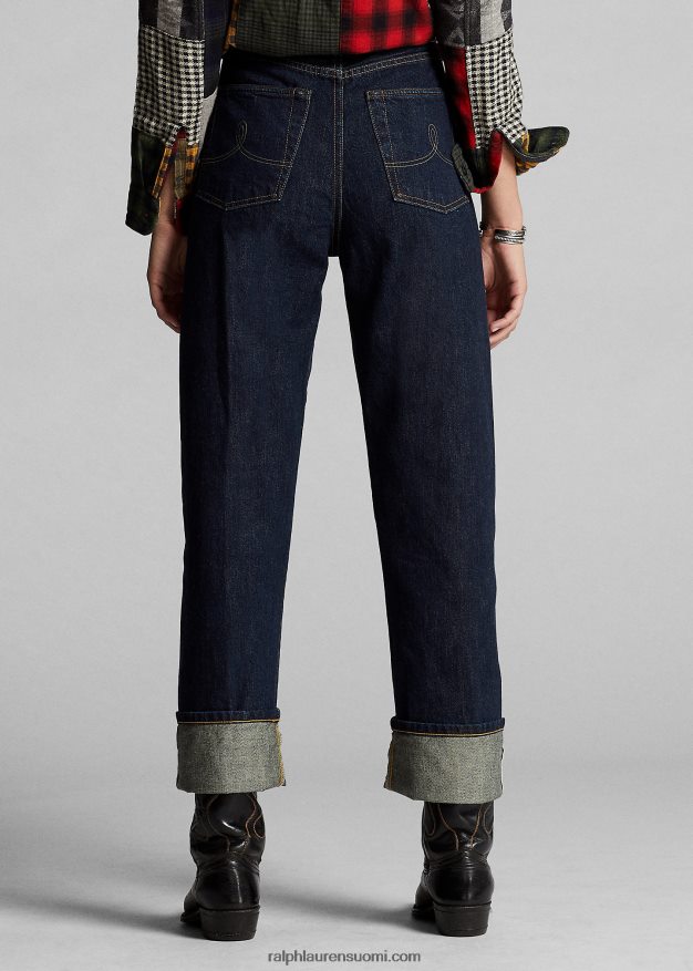 Ralph Lauren naiset korkea poika istuva farkku 0Z24ZR9146 huuhtele