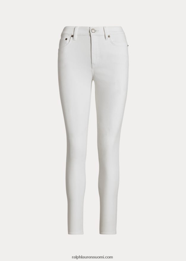 Ralph Lauren naiset korkealla kohoava kapea nilkkafarkku 0Z24ZR4020 valkoinen pesu