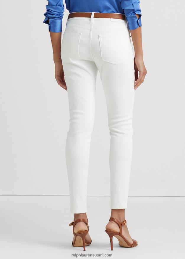 Ralph Lauren naiset korkealla kohoava kapea nilkkafarkku 0Z24ZR4020 valkoinen pesu