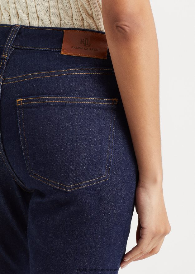 Ralph Lauren naiset korkealla kohoava kapea nilkkafarkku 0Z24ZR4197 huuhtele pesu