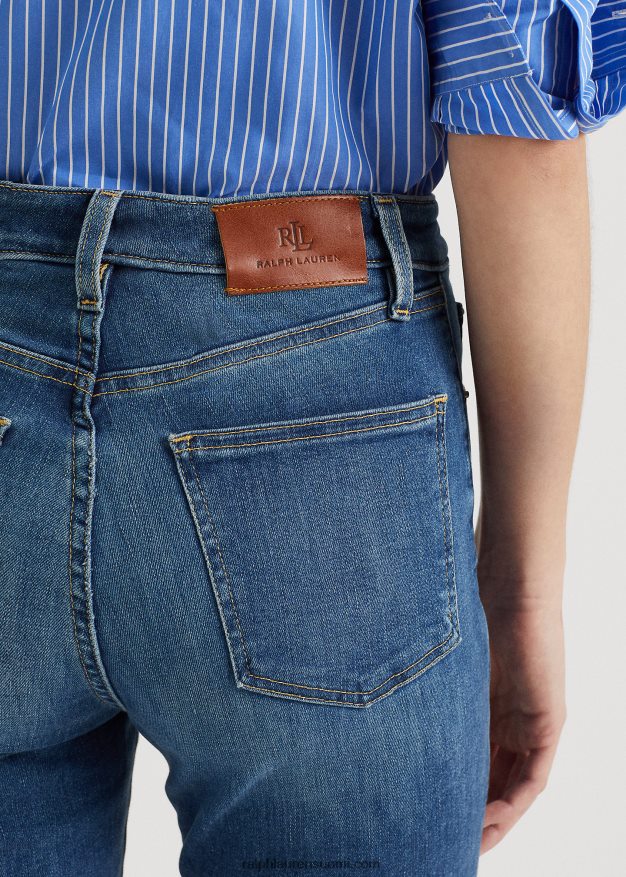 Ralph Lauren naiset korkealla kohoava kapea nilkkafarkku 0Z24ZR4484 perinnöllinen pesu