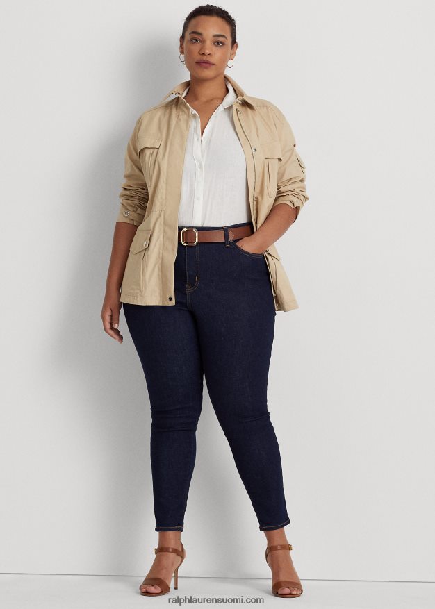 Ralph Lauren naiset korkealla kohoava kapea nilkkafarkku 0Z24ZR4728 huuhtele pesu