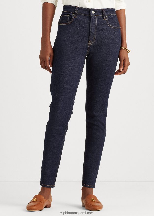 Ralph Lauren naiset korkealla kohoava kapea nilkkafarkku 0Z24ZR9594 huuhtele pesu