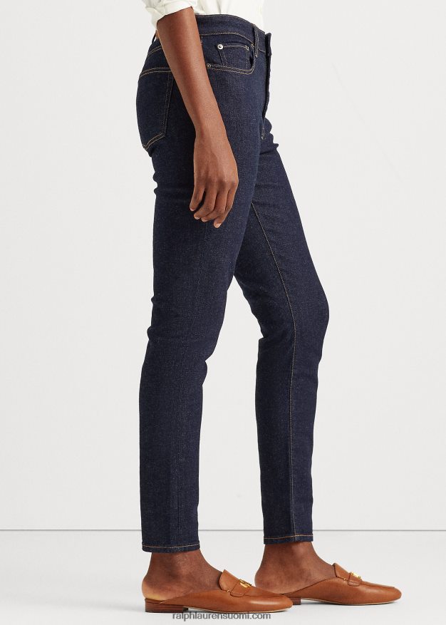Ralph Lauren naiset korkealla kohoava kapea nilkkafarkku 0Z24ZR9594 huuhtele pesu