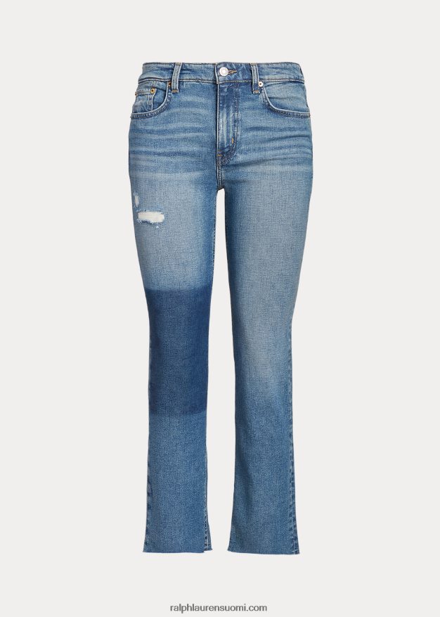 Ralph Lauren naiset korkeat suorat leikatut farkut 0Z24ZR4835 indigo laakson pesu