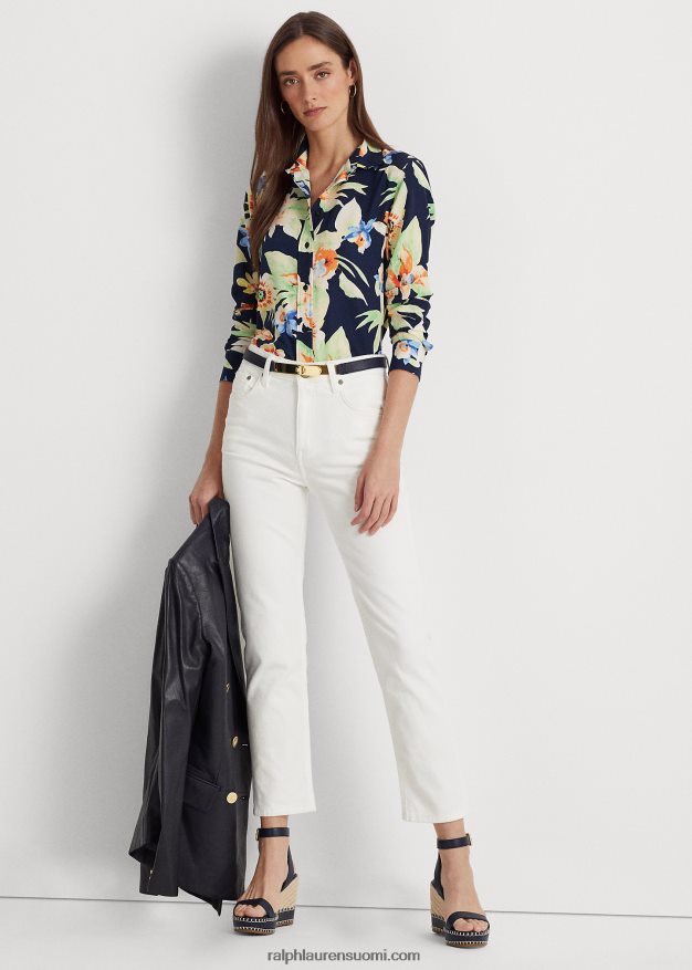 Ralph Lauren naiset korkeat suorat nilkkafarkut 0Z24ZR4475 valkoinen pesu