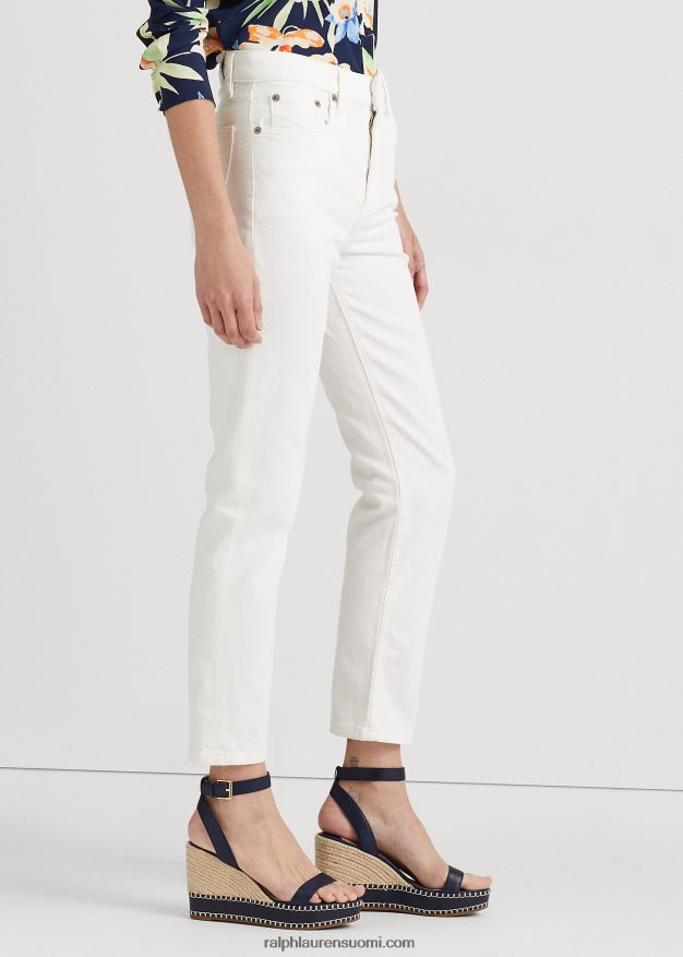 Ralph Lauren naiset korkeat suorat nilkkafarkut 0Z24ZR4475 valkoinen pesu
