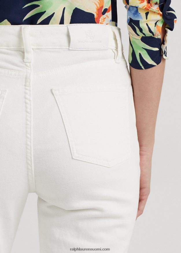 Ralph Lauren naiset korkeat suorat nilkkafarkut 0Z24ZR4475 valkoinen pesu