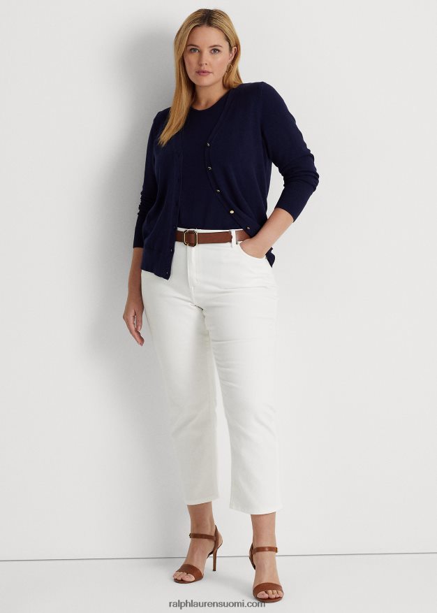 Ralph Lauren naiset korkeat suorat nilkkafarkut 0Z24ZR4717 valkoinen pesu