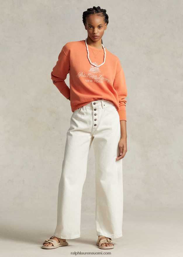 Ralph Lauren naiset leveälahkeinen lyhennetty farkku 0Z24ZR3084 alsephina pesu