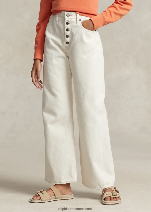 Ralph Lauren naiset leveälahkeinen lyhennetty farkku 0Z24ZR3084 alsephina pesu