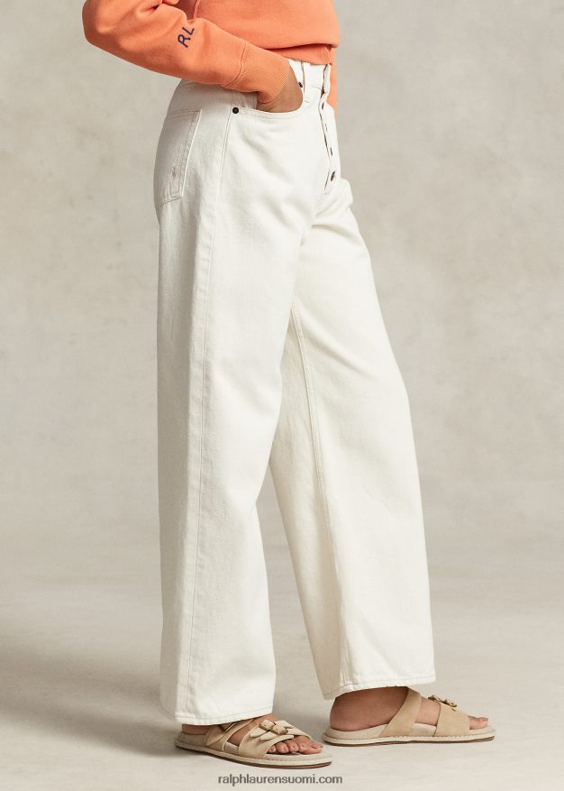 Ralph Lauren naiset leveälahkeinen lyhennetty farkku 0Z24ZR3084 alsephina pesu