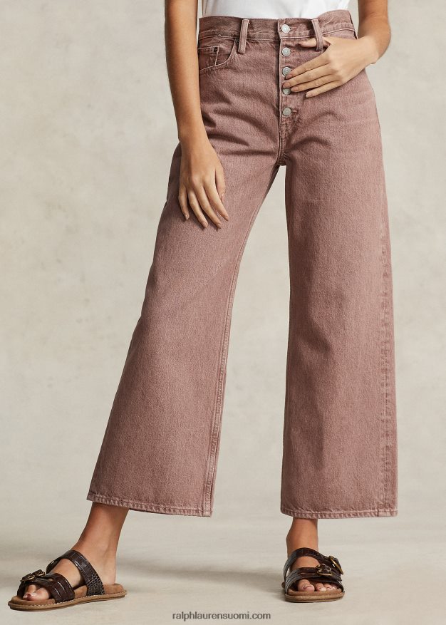 Ralph Lauren naiset leveälahkeinen lyhennetty farkku 0Z24ZR3215 mimas pesu