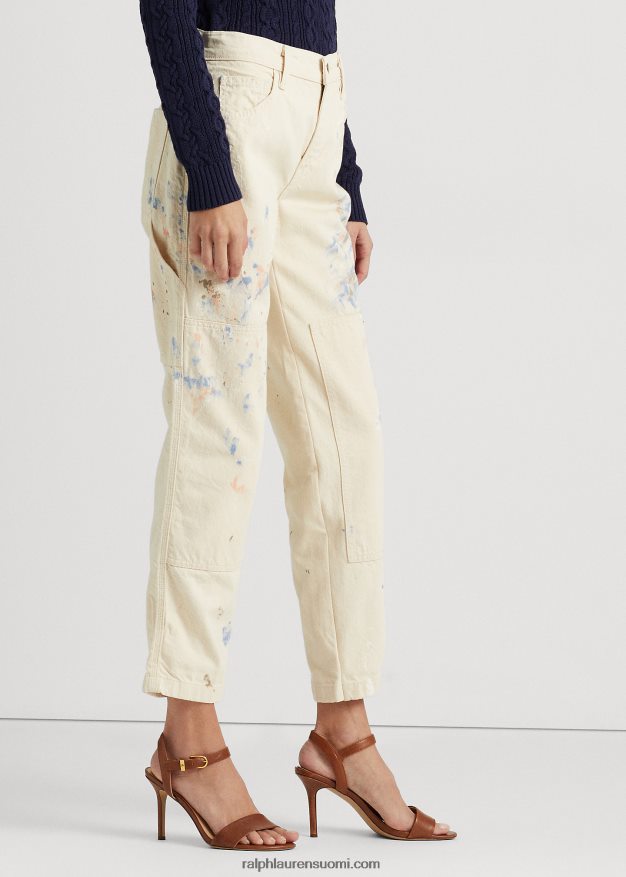 Ralph Lauren naiset maali-roiske farkkupuuseppäfarkku 0Z24ZR4039 kermapesu