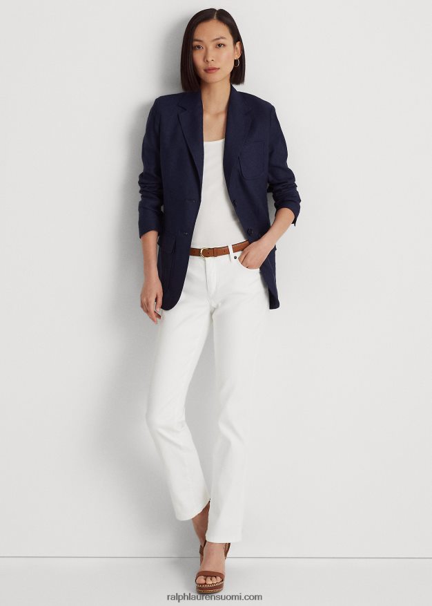 Ralph Lauren naiset matala, suora kurvikas farkku 0Z24ZR4266 valkoinen