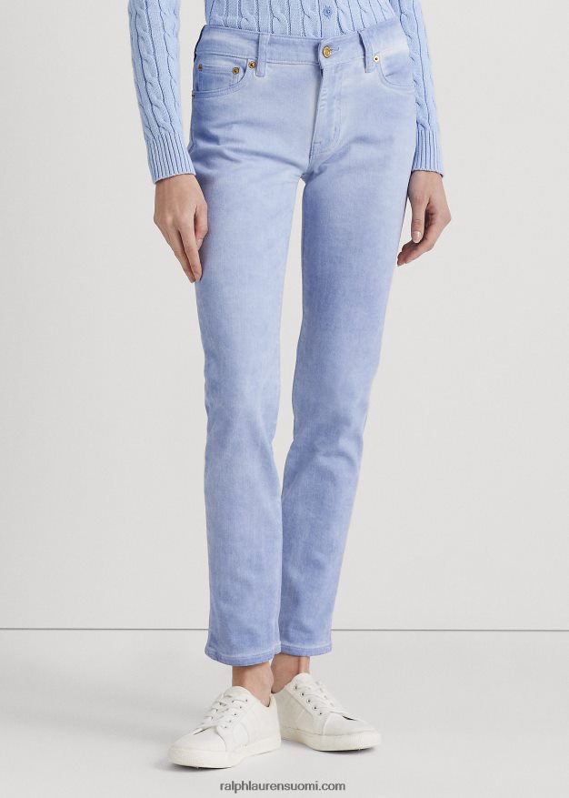 Ralph Lauren naiset päällystetty keskikorkea suora nilkkafarkku 0Z24ZR4369 kivisininen pesu