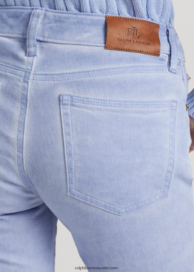 Ralph Lauren naiset päällystetty keskikorkea suora nilkkafarkku 0Z24ZR4369 kivisininen pesu