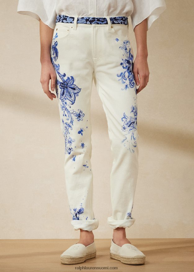 Ralph Lauren naiset paisley 160 slim denim -farkku 0Z24ZR9318 ombre paisley