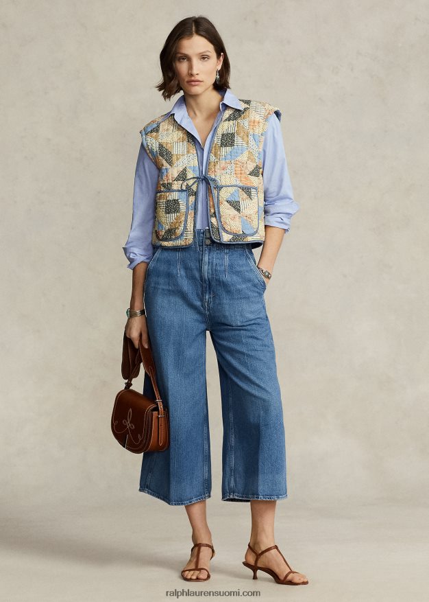 Ralph Lauren naiset säädettävä nousu culotte-farkku 0Z24ZR2989 vesia pesu