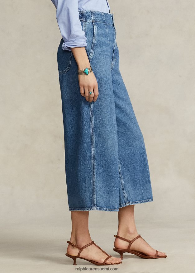 Ralph Lauren naiset säädettävä nousu culotte-farkku 0Z24ZR2989 vesia pesu