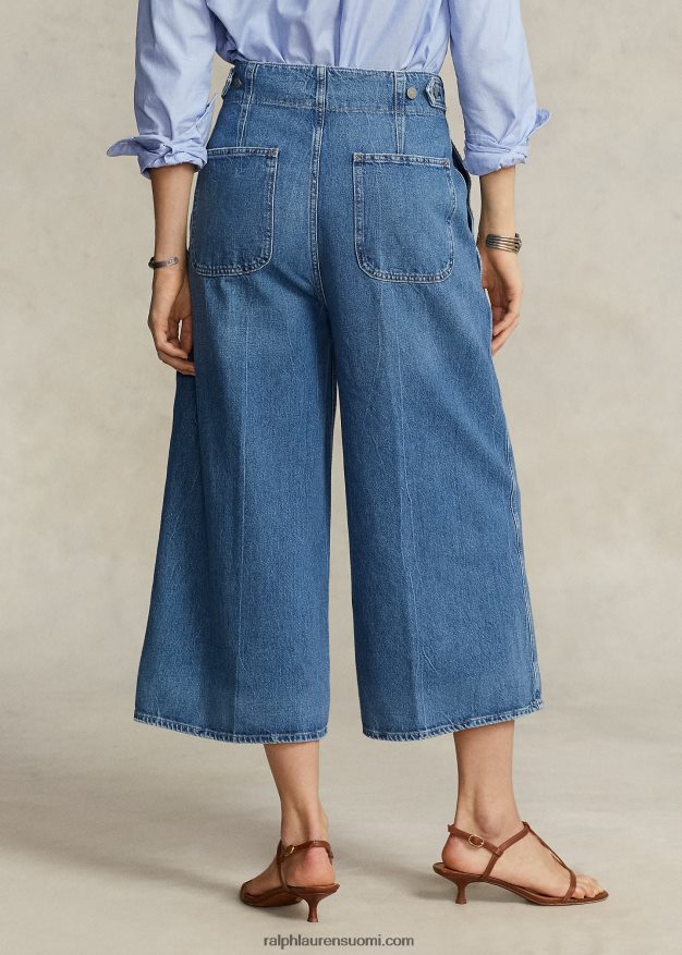 Ralph Lauren naiset säädettävä nousu culotte-farkku 0Z24ZR2989 vesia pesu