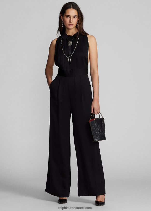 Ralph Lauren naiset crepe-hihaton smokkihaalari 0Z24ZR3618