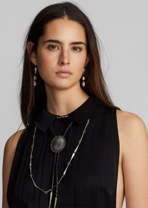 Ralph Lauren naiset crepe-hihaton smokkihaalari 0Z24ZR3618