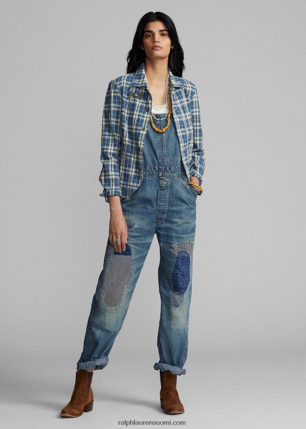 Ralph Lauren naiset korjattu denim haalari 0Z24ZR3643 korjattu danvillen pesu