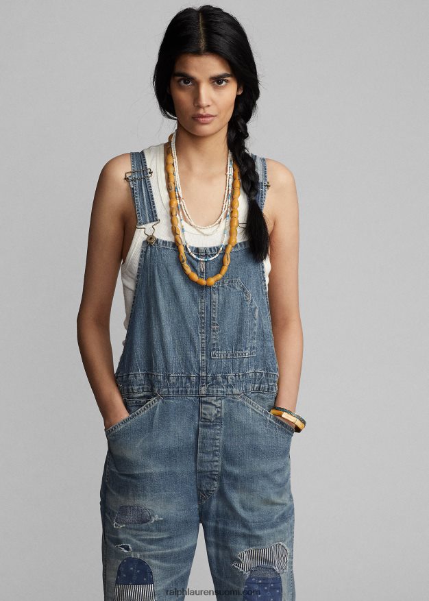 Ralph Lauren naiset korjattu denim haalari 0Z24ZR3643 korjattu danvillen pesu